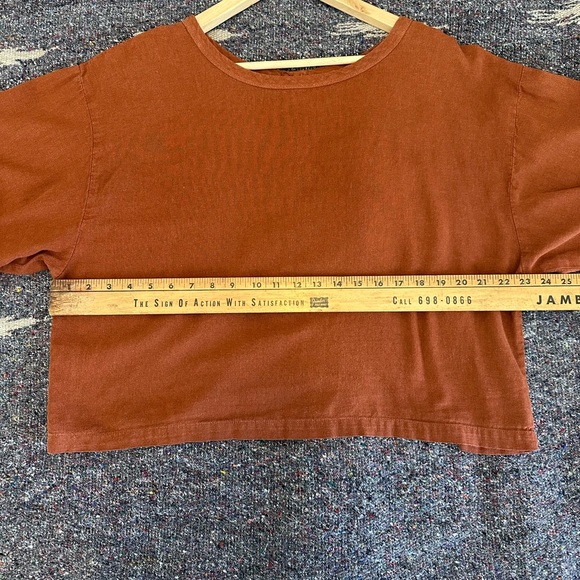 Rust Button-Up Women's Top - Picture 3 of 5